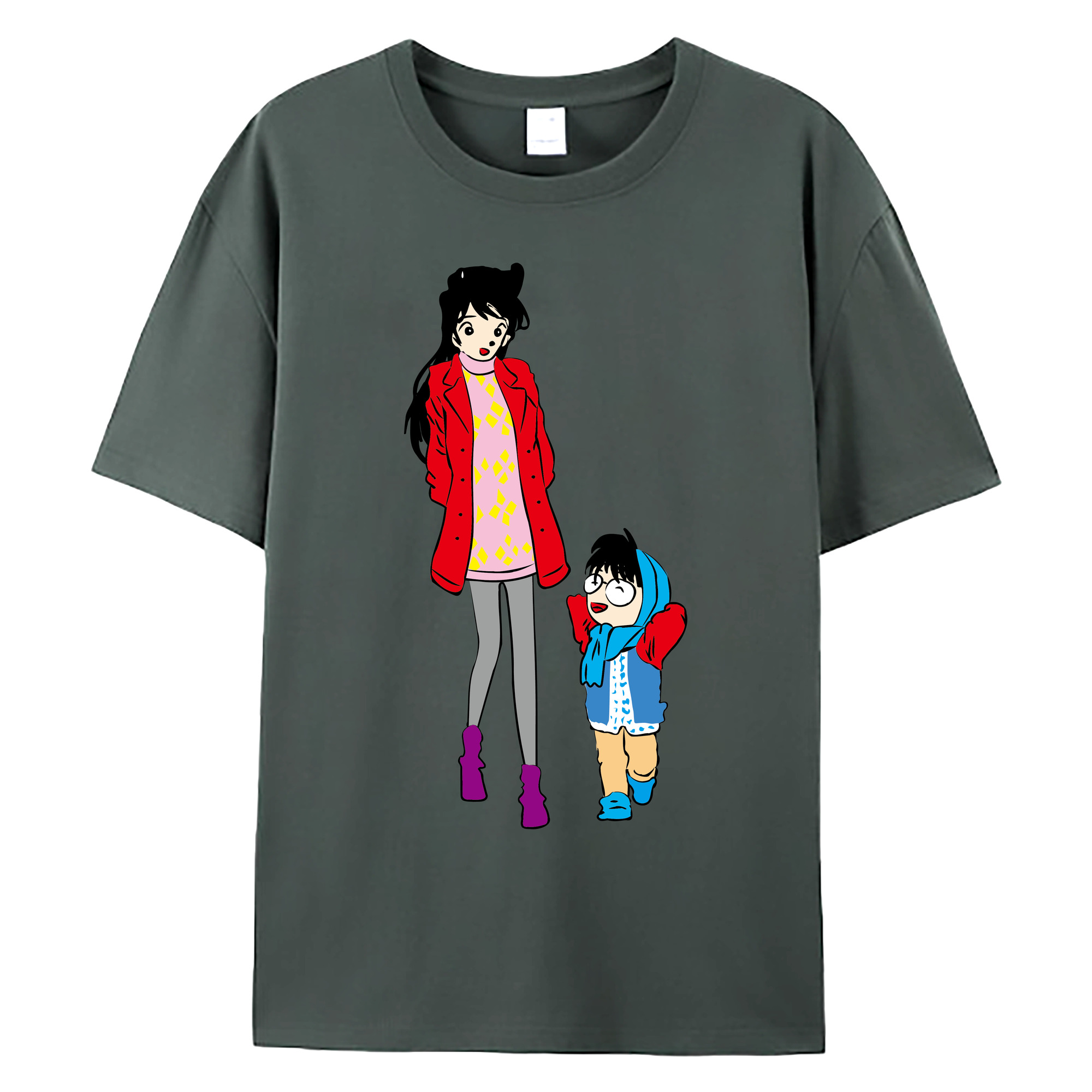 （画像用） 名探偵コナン 江戸川 コナン Detective Conan Conan Edogawa 綿100％ メンズ半袖Tシャツ｜肌触りやわらか＆通気性